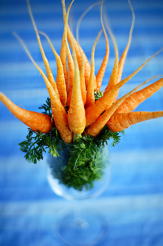 carrots in glass
