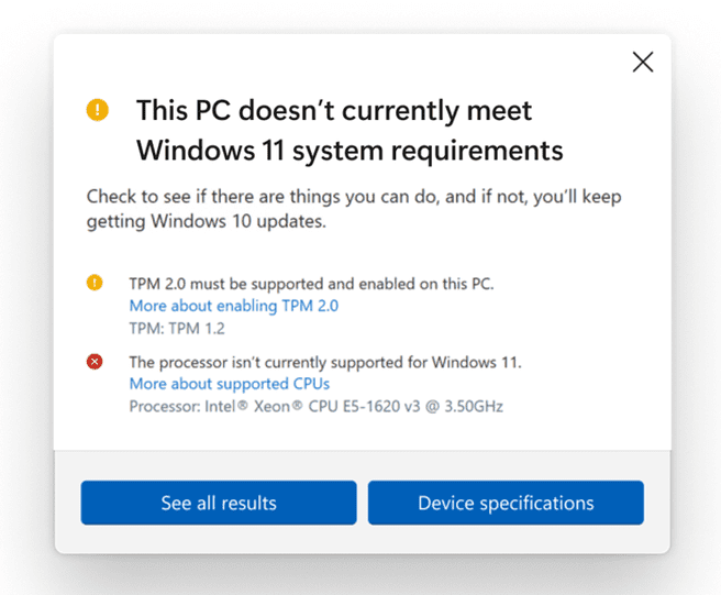 Windows PC Health Check App